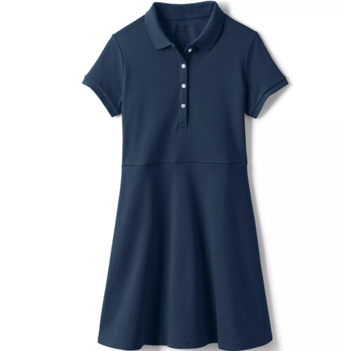 Lands' End School Uniform Girls Short Sleeve Polo Dress Thumbnail
