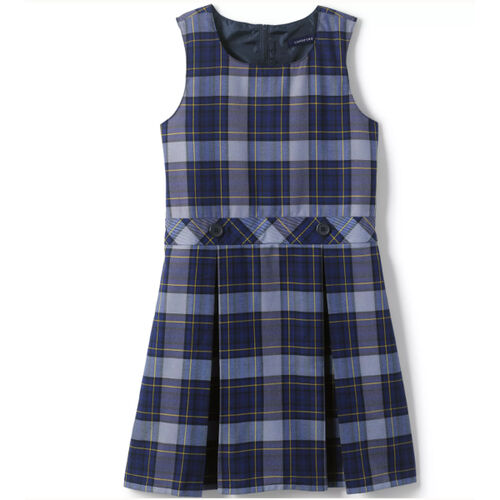 Lands' End School Uniform Girls Plaid Jumper Thumbnail