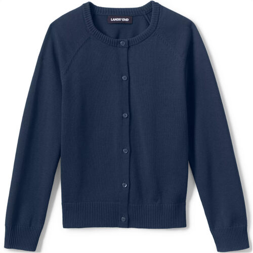 Lands' End School Uniform Girls Cardigan Sweater Thumbnail